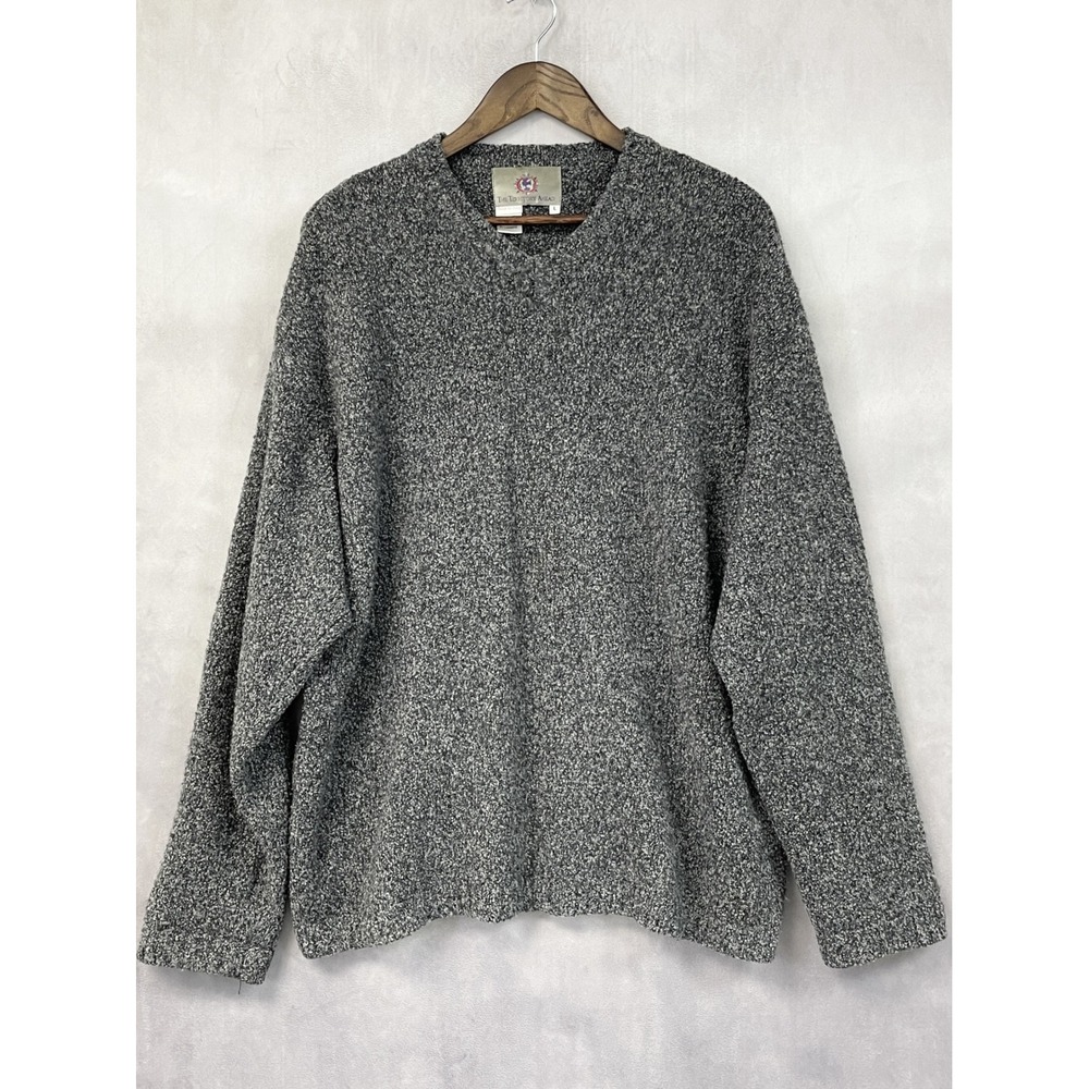 The Territory Ahead Sweater‎ Mens Large Merino Wool Cashmere V Neck Marled Gray